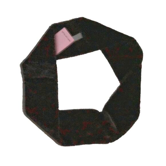 NWT Avec De Filles Silky Soft Faux Fur Infinity Scarf Black - Picture 1 of 4